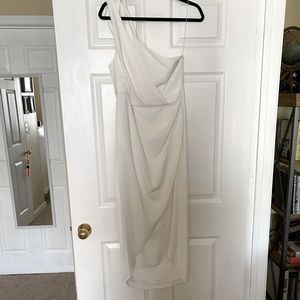 NEVER WORN. BHLDN white one shoulder dress